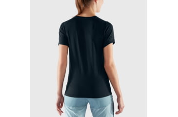 Image of Fjallraven Abisko Wool Short Sleeve - Womens, Dark Navy, Extra Small, F84101-555-XS
