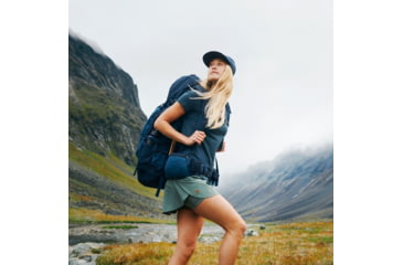 Image of Fjallraven Abisko Wool Short Sleeve - Womens, Dark Navy, Extra Small, F84101-555-XS