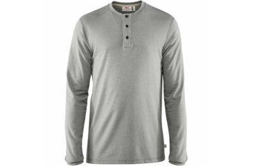 Image of Fjallraven Greenland Re-Cotton Buttoned Long Sleeve - Mens, Grey, Medium, F87213-20-M