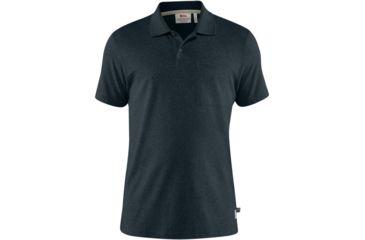 Image of Fjallraven Greenland Re-Cotton Polo Shirt - Mens, Dark Navy, Large, F87215-555-L
