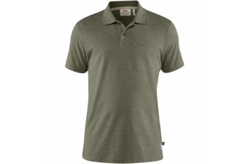 Image of Fjallraven Greenland Re-Cotton Polo Shirt - Mens, Green, Small, F87215-620-S