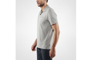Image of Fjallraven Greenland Re-Cotton Polo Shirt - Mens, Grey, Medium, F87215-20-M