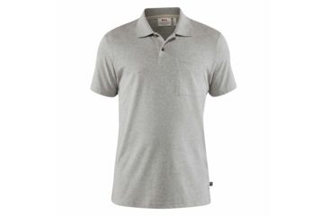 Image of Fjallraven Greenland Re-Cotton Polo Shirt - Mens, Grey, 2XL, F87215-20-XXL