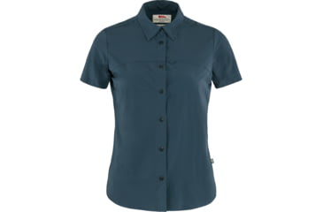 Image of Fjallraven High Coast Lite Short Sleeve Shirt - Womens, Navy, Small, F87037-560-S