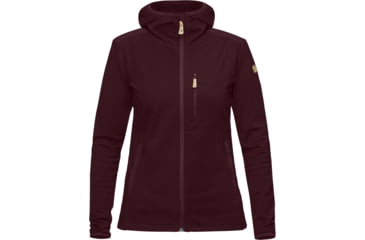 Image of Fjallraven Keb Fleece Hoodie - Women's-Dark Garnet-Medium