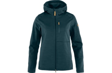 Image of Fjallraven Keb Fleece Hoodie - Womens, Deep Sea, Medium, F86990-574-M