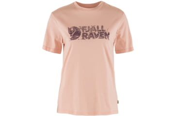 Image of Fjallraven Lush Logo T-Shirt - Womens, Chalk Rose, Extra Large, F14600165-302-XL