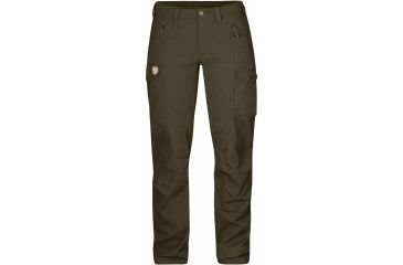 Image of Fjallraven Nikka Trousers Womens, Dark Olive, 46 Waist, Unhemmed F89236-633-46
