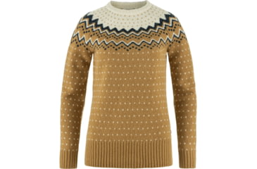 Image of Fjallraven Ovik Rib Sweater - Womens, Buckwheat Brown-Chalk White, Medium, F89941-232-113FR-M