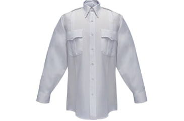 Image of Flying Cross Command Long Sleeve Shirt w/ Zipper &amp; Convertible Sport Collar - Men's, White, 15in Neck, 32/33in Sleeve, 33W78Z001503233