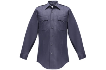 Image of Flying Cross Duro Poplin Long Sleeve Shirt w/Sewn-In Creases - Men's, Midnight Navy, 15in Neck, 33in Sleeve, 35W547615033