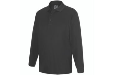 Image of Flying Cross Long Sleeve Impact Polo Shirt - Men's, Black, Large, 322110LARGENA