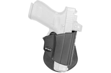 Image of Fobus GL-2 DB Polymer OWB Paddle Holster, Glock 17/19/19X/22/23/25/31/32/34/35/44/45, Right Hand, Black, GL-2DBUSA