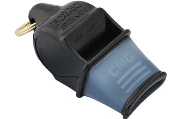 Image of Fox 40 Sonik Blast CMG Whistle, 120Db, Cushioned Mouth Grip, Black Lanyard, Thermoplastic Construction, Black, 9203-0008