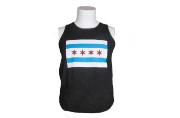 Image of Fox Outdoor City of Chicago Flag Mens Tanks and Tees, Chicago Flag - Black - Tank Top, 3XL, 64-702 XXXL