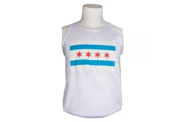 Image of Fox Outdoor City of Chicago Flag Mens Tanks and Tees, Chicago Flag - White - Tank Top, Extra Large, 64-704 XL