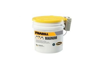 Image of Frabill Magnum Bucket Gallons with Aerator, White/Yellow, 4.25 Gallon, PMC14071