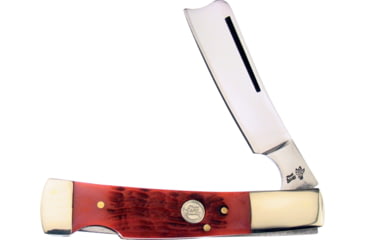 Image of Frost Lockback Razor, 3.88in Closed, Mirror Stainless Razor Blade, Red Jigged Bone Handle, 17-150RJB