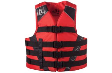 Image of Full Throttle Adult Dual-Sized Nylon Water Sports Vest, Red, Small/Medium FUL11220010003014