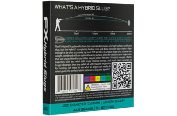 Image of FX .30 Caliber Lightweight 44.5 Grain Hollow-Point Hybrid Slug, 100 Pieces, Gray, FXHS917466