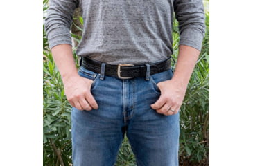 Image of Galco 1 1/2in SB28 Basket Stamped Holster Belt, Black, 46, SB28-46B