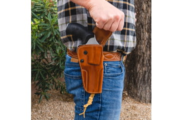 Image of Galco Big Iron Belt Holster, Colt Anaconda 6in, Smith &amp; Wesson N Frame M27/28 6in, Smith &amp; Wesson N Frame M29/629 6 1/2in, Smith &amp; Wesson N Frame M29/629 6in, Right, Tan, BI128