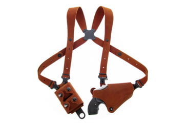 Image of Galco Classic Lite 2.0 Shoulder System Shoulder Size Fits Chest Up To 56" Natural Leather Fits Glock 43, Right Hand, CL2800R