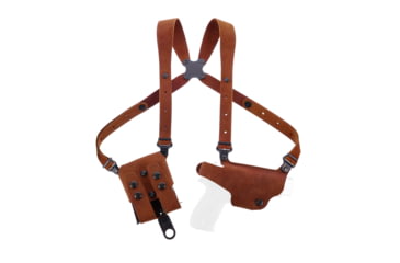 Image of Galco Classic Lite 2.0 Shoulder System Shoulder Size Fits Chest Up To 56in Natural Leather Fits Glock 43, Right Hand, Natural, CL2-800R