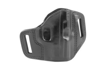 Image of Galco Combat Master Leather Belt Holster, S&amp;W M&amp;P Shield w/TLR6 Light, Concealment, Right Hand, Black, CM852B