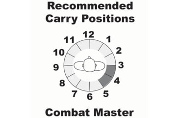 Image of Galco Combat Master Belt Leather Holster, Right Hand, Glock 48, Black, CM834B