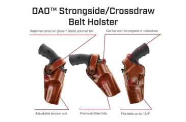 Image of Galco Dao Owb Belt Holster, Taurus Raging Hunter, Right Hand, Tan, DAO354