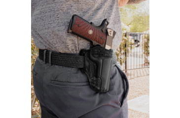 Image of Galco Avenger Colt 1911/ Dan Wesson 1911/ Kimber 1911 OWB Belt Holster w/ Alligator Trim