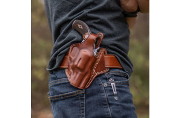 Image of Galco Fletch High Ride Premium Steerhide OWB Belt Holster, G 20, G 21, G 21 SF Standard G Rail, G 37, Right Hand, Tan, FL228R