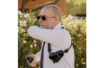 Image of Galco Masterbilt Dual Defense Rig Premium Steerhide Shoulder Holster, Charter Arms Undercover 2in, S&amp;W J Frame M36 2in, S&amp;W J Frame M60 2 1/8in, S&amp;W J Frame M640 2 1/8in, Right Hand, Black, MD158B