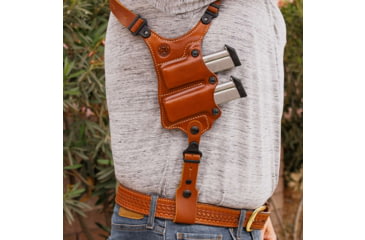 Image of Galco Masterbilt Slabside Perfection Shoulder System Stow-N-Go IWB Holster, Leather, COLT 3 1/2in, Tan, SP212R