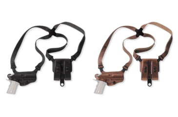 Image of Galco Miami Classic Shoulder Handgun Holster System, Leather, Black, Tan