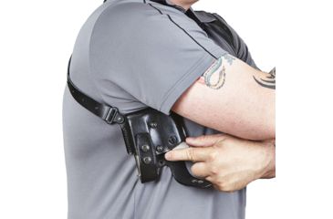 Image of Galco Miami Classic Shoulder Holster System, Black, Ambidextrous, For Glock 17/22/31 - MC224B