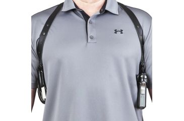 Image of Galco Miami Classic Shoulder Holster System, Black, Ambidextrous, For Glock 17/22/31 - MC224B