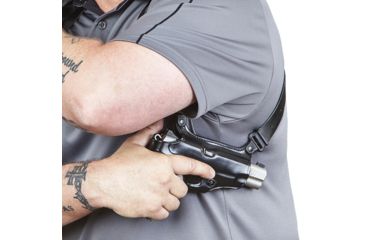 Image of Galco Miami Classic Shoulder Holster System, Black, Ambidextrous, For Glock 17/22/31 - MC224B