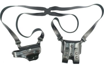 Image of Galco Miami Classic Holster Shoulder System, Smith &amp; Wesson M&amp;P 9mm Shield EZ, Right Hand, Black, MC866B