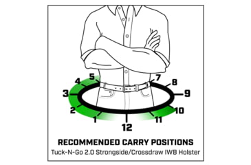 Image of Galco Tuck-N-Go 2.0 Strongside/Crossdraw Iwb Holster, Ruger Max-9, Ambidextrous, Black, TUC890B