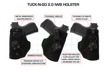 Image of Galco Tuck-N-Go Inside The Pant Holster for Kahr P380,Black,Right TUC628B