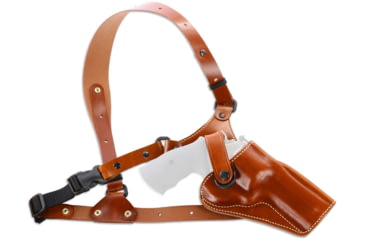 Image of Galco Great Alaskan Shoulder Holster System, Colt SAA 4.75in .357 Magnum/.44 Special/.45 S&amp;W, Ruger Blackhawk .357/.44/.45 4.625in, Ruger Vaquero .357/.44/.45 4.625in, Right, Plain, Tan, GA142