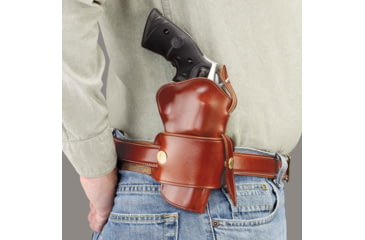 Image of Galco Wheelgunner Belt Leather Holster for 4 inch N frame