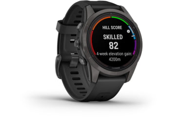 Image of Garmin Fenix 7X ProSapphire Solar Edition Titanium with Fog Gray/Ember Orange Band Watch, 010-02778-14
