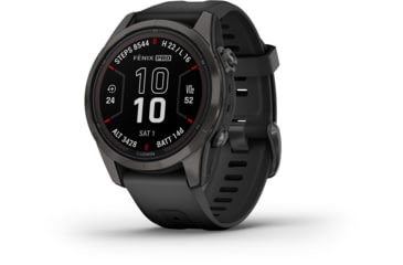 Image of Garmin Fenix 7X ProSapphire Solar Edition Titanium with Fog Gray/Ember Orange Band Watch, 010-02778-14