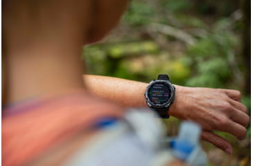 Image of Garmin fenix 8 AMOLED 47mm GPS Watch, Sapphire, Carbon Gray DLC Titanium with Black/Pebble Gray Silicone, 010-02904-20