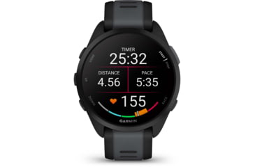 Image of Garmin Forerunner 165 Music 43mm Watch, Black/Slate Gray, 010-02863-30