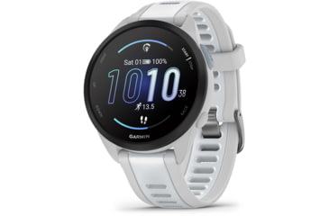 Image of Garmin Forerunner 165 Music 43mm Watch, Mist Gray/Whitestone, 010-02863-31