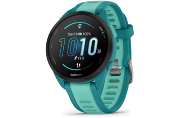 Image of Garmin Forerunner 165 Music 43mm Watch, Turquoise/Aqua, 010-02863-32